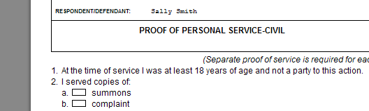 California Affidavits