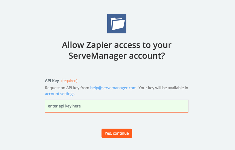 zapier connect sm api