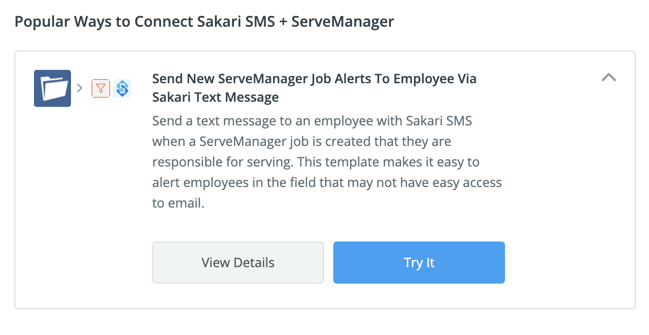 Connect Sakari + ServeManager