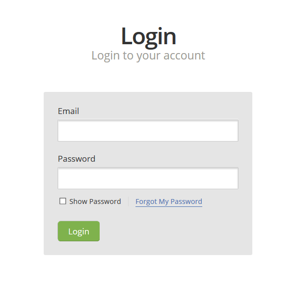 Login to ServeManager