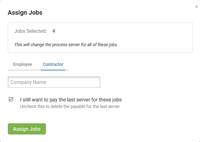 Mass Assign Contractors