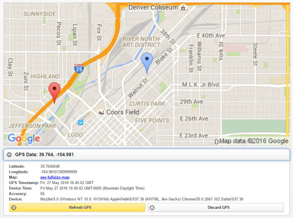 servemanager gps data