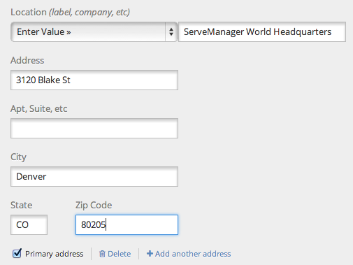 ServeManager - custom labels on addresses