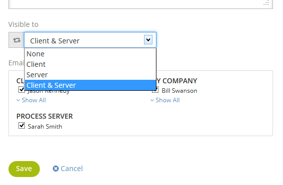 ServeManager Sharing Job Notes