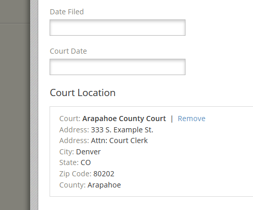 Save Court Locations